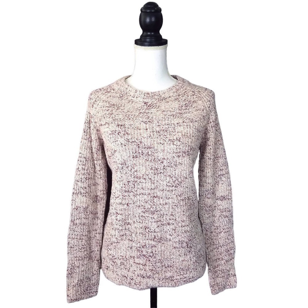 NEW NWT Lilla P Cozy Pullover Sweater Neutral Marled Beige Peach Wine